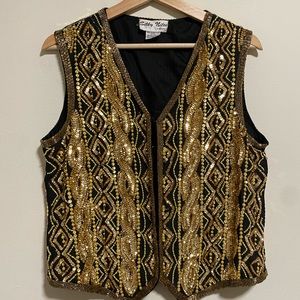 VINTAGE SEQUIN VEST